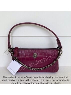 NEW Kurt Geiger Leather Shoreditch Pochette Wine Comb